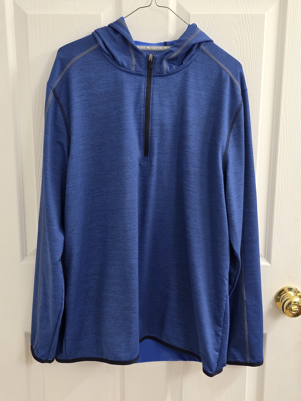 Tommy Bahama Blue Hooded Half-Zip Island Zone Hoodie